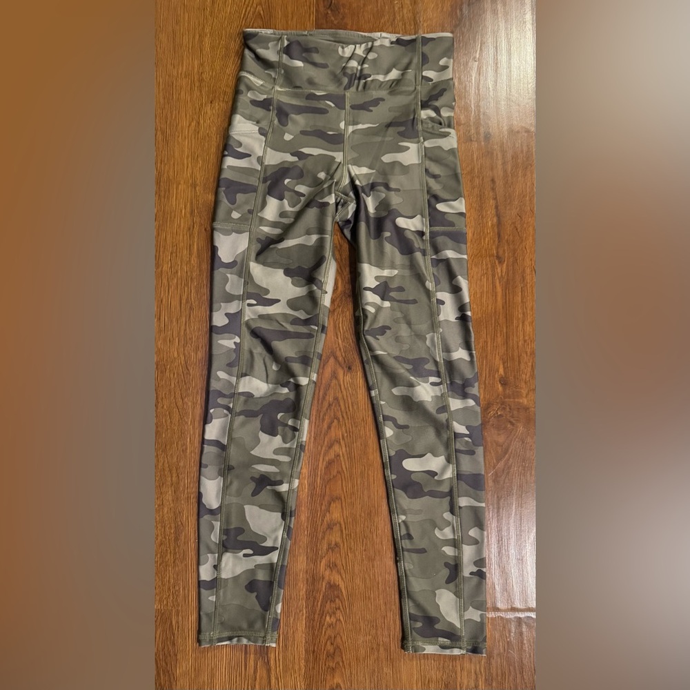 GAP Kids Green Camouflage Leggings